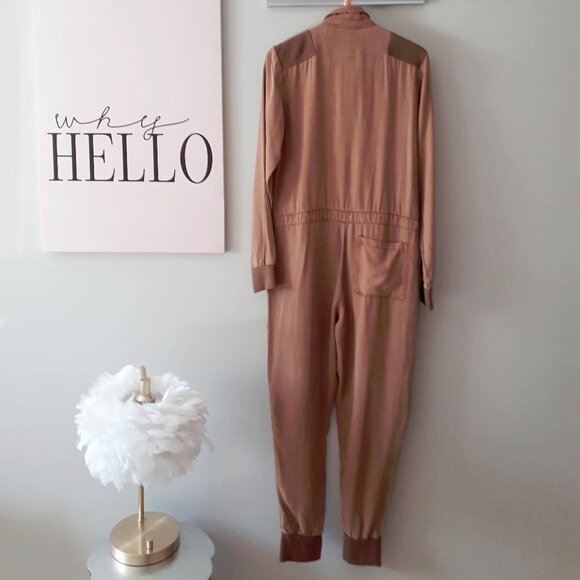 NWT Young Fabulous & Broke brown one piece button jumpsuit, S - Picture 7 of 13